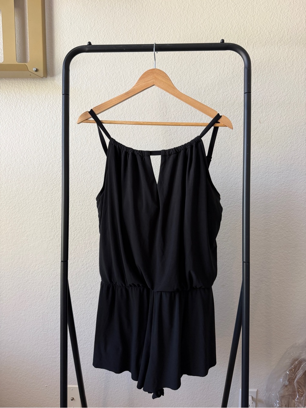 Ava & Viv Black One Piece Swim Romper Swimsuit Women’s XL Plus Size
